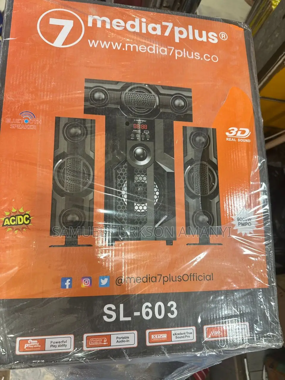 Media7plus Sl-603 Bluetooth Speaker System.