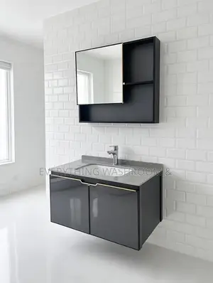 Marble Cabinet Basin 80cm With Mirror_vanity Sink_bathroom Cabinet