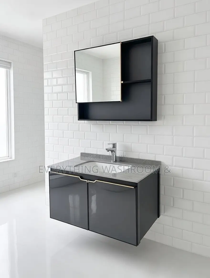 Marble Cabinet Basin 80cm With Mirror_vanity Sink_bathroom Cabinet