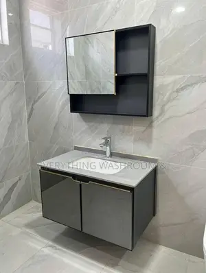 Marble Cabinet Basin 80cm With Mirror_vanity Sink_bathroom Cabinet