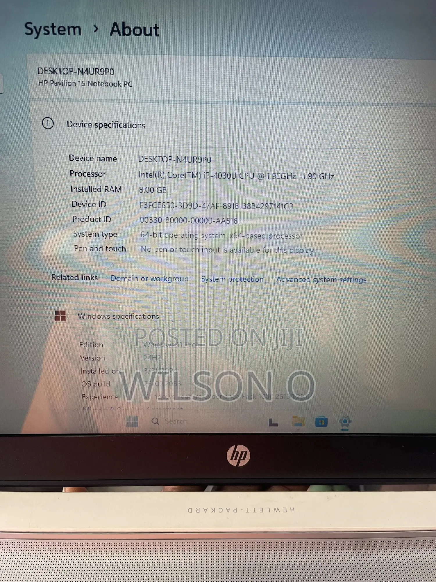 Laptop HP Pavilion 15 8GB Intel Core I3 HDD 500GB