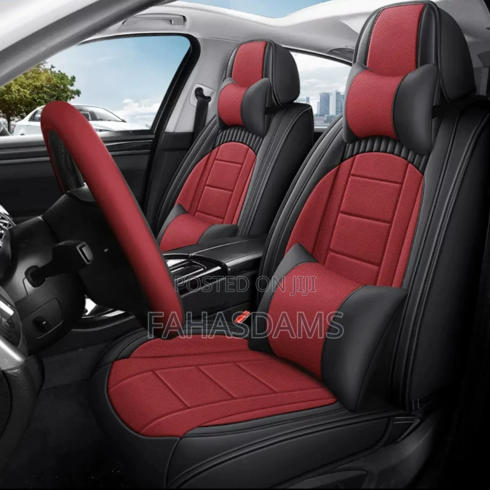 10d Leather Seat Cover Wine Black New Arrival