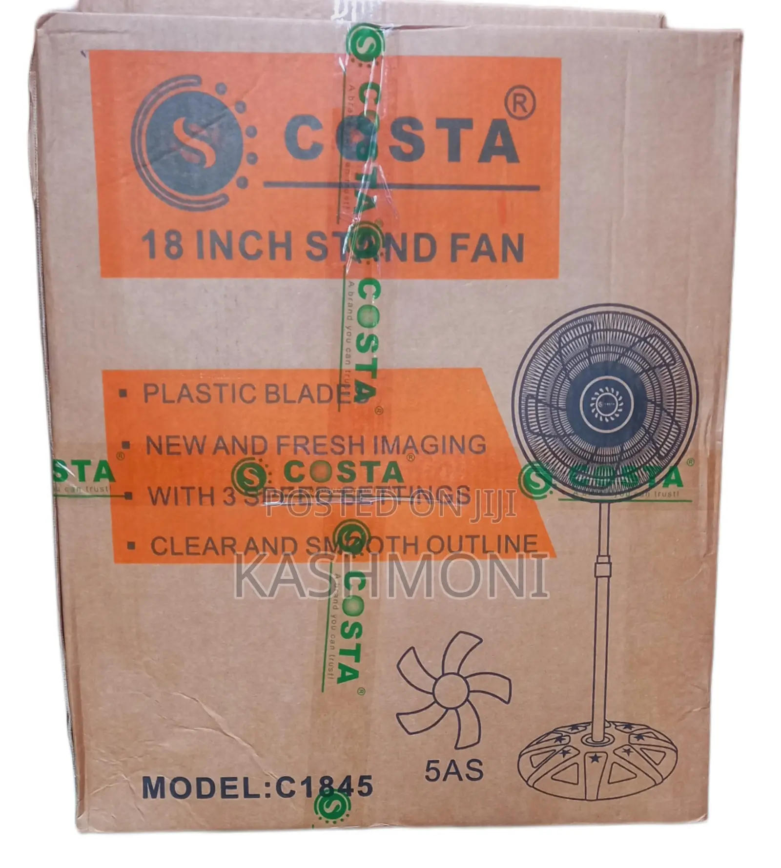 Costa Standing Fan 2 In A Box