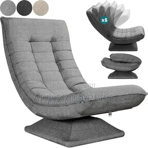 Adjustable Chair Backrest 360 Rotate Relax Floor Lounge Chair Grey