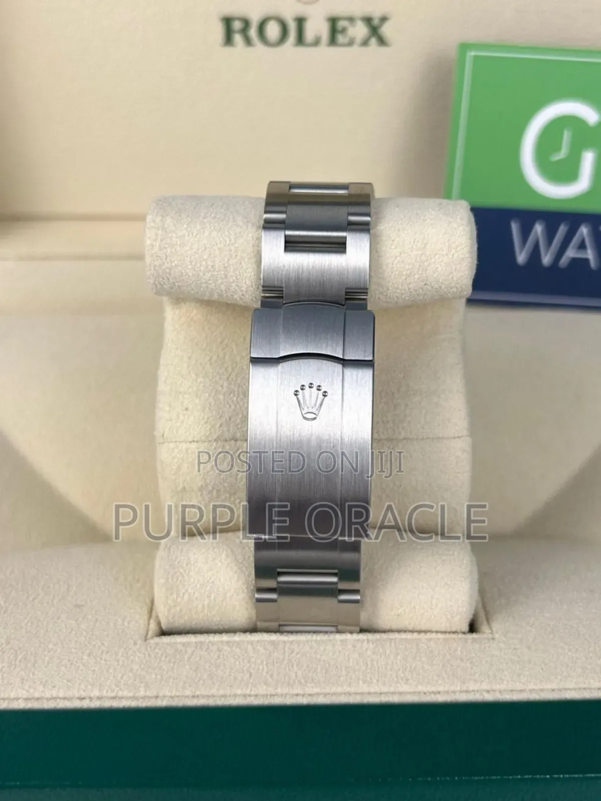 Rolex Oyster Perpetual 41mm Silver Green Dial Watch
