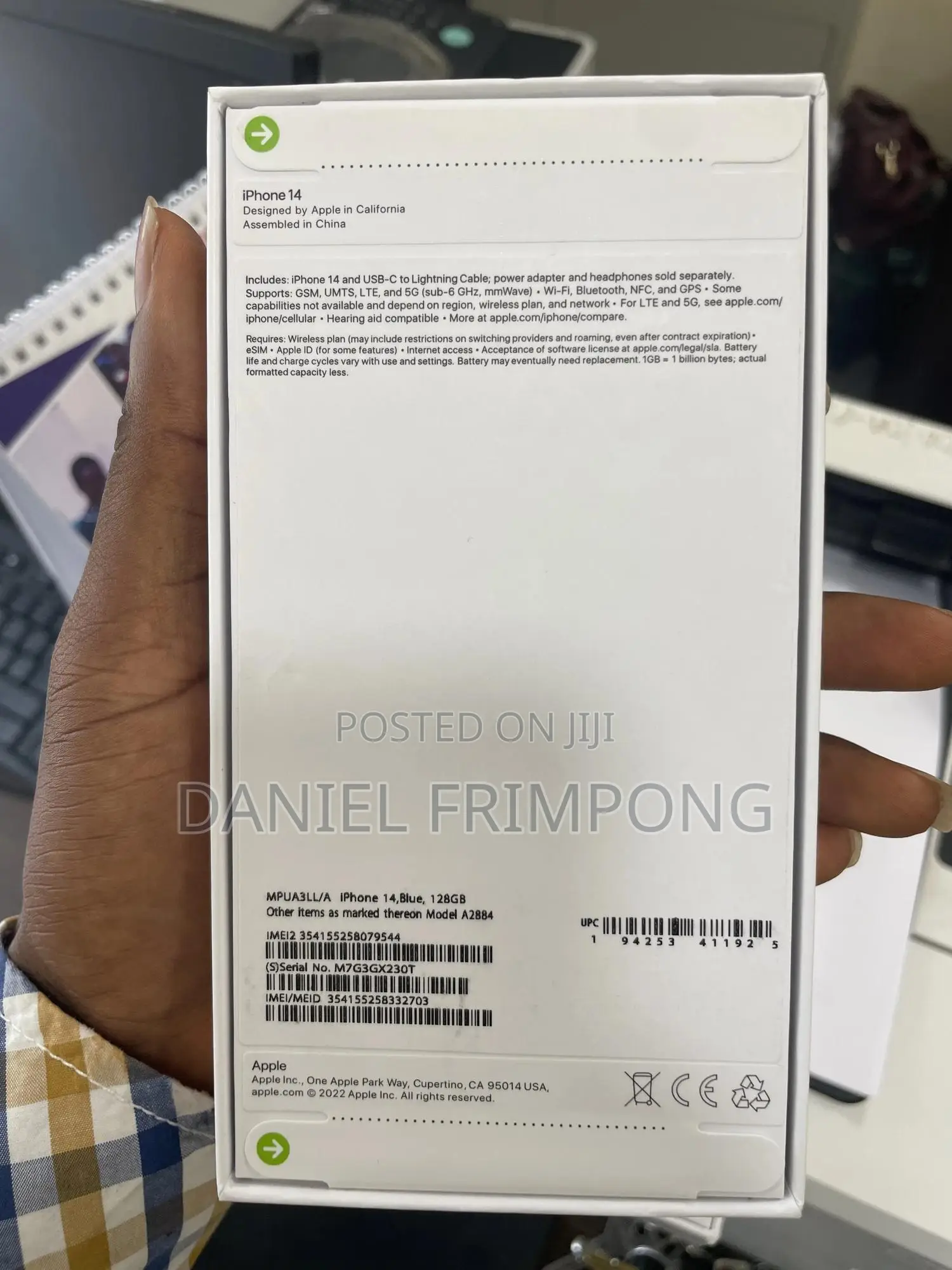 New Apple iPhone 14 128 GB Blue