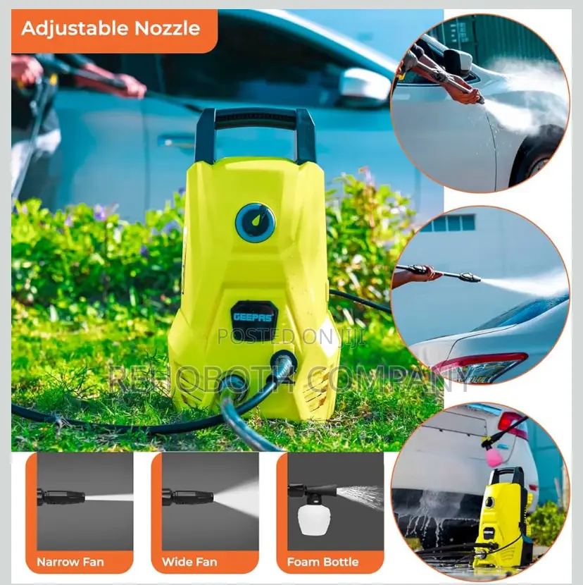 Geepas Gcw19029 2500w High Pressure Car Washer, Yellow/Black