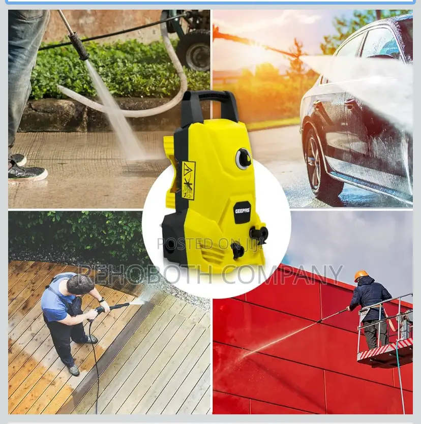 Geepas Gcw19029 2500w High Pressure Car Washer, Yellow/Black
