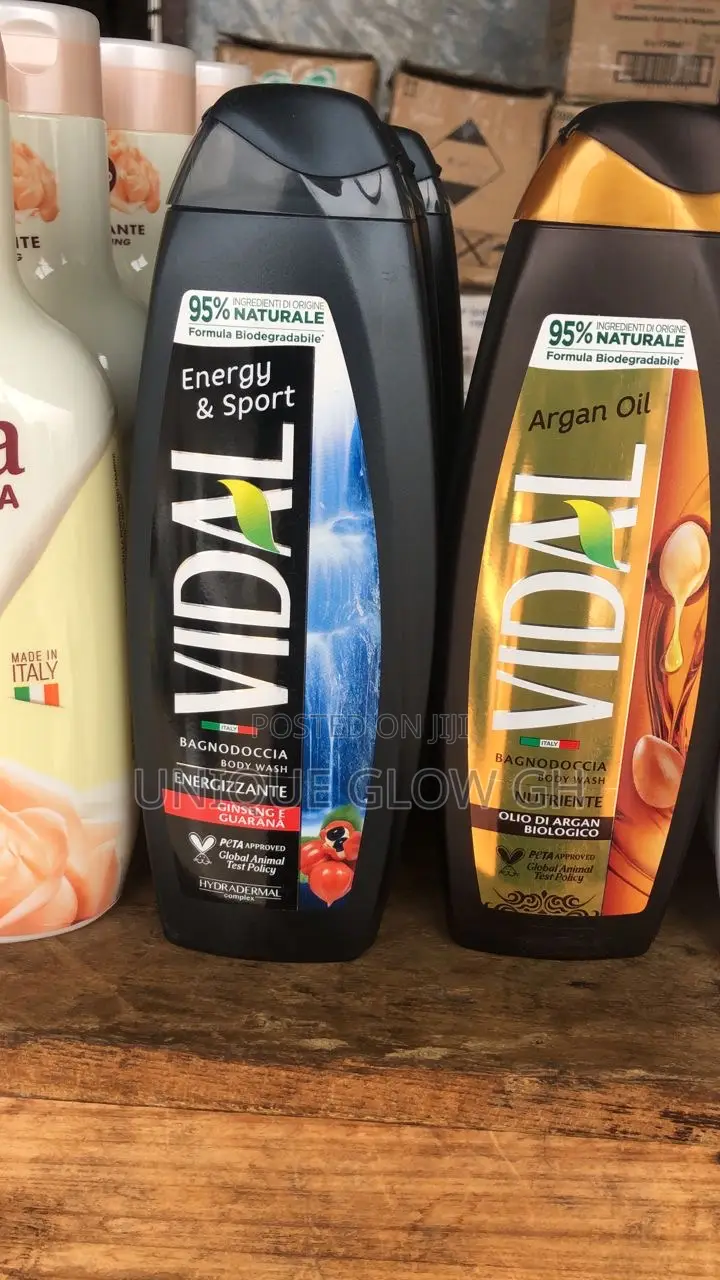 Vidal Natural Regenerative Body Wash Argan Oil Shower Gel