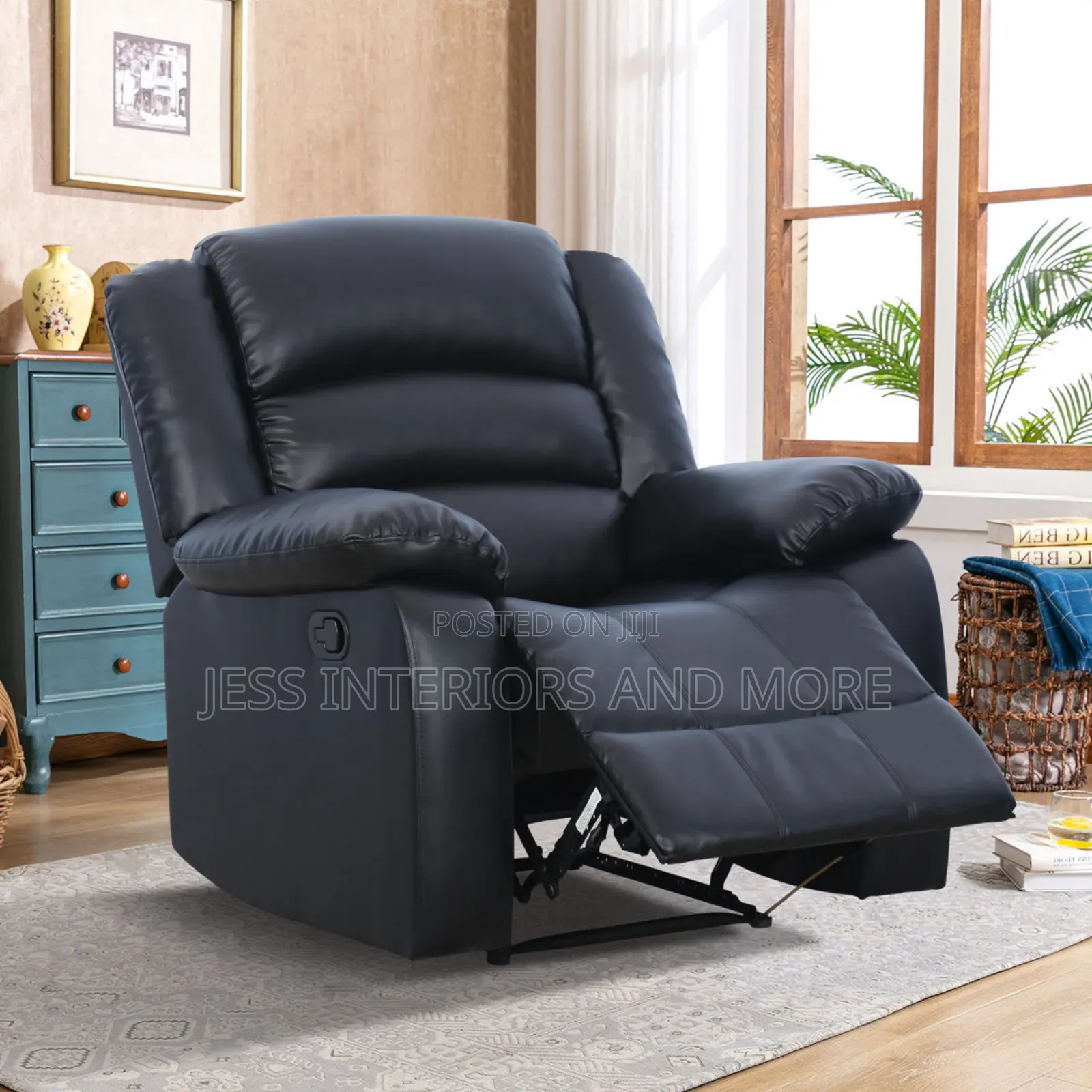 Manual Recliner Overstuffed Armchair