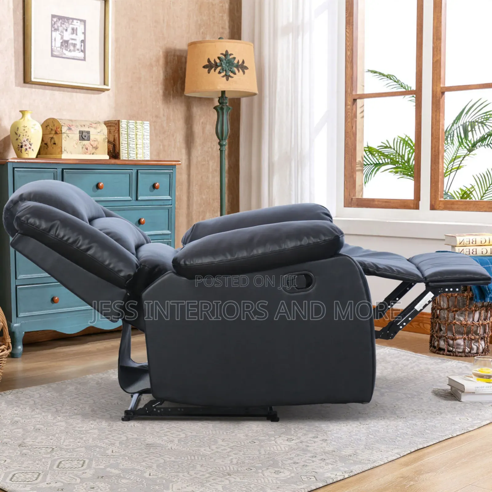 Manual Recliner Overstuffed Armchair