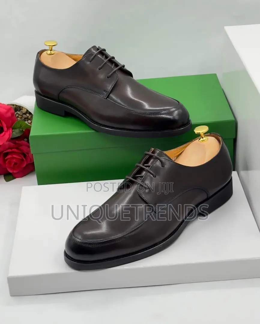 Executive Clarks Leather Shoes (Coffee)