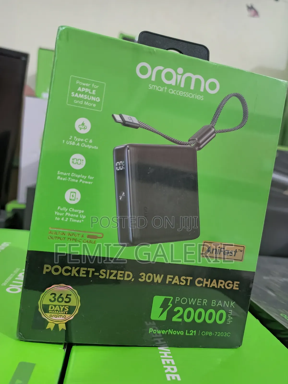 Oraimo Powernova L21 20000mah 30w Power Bank