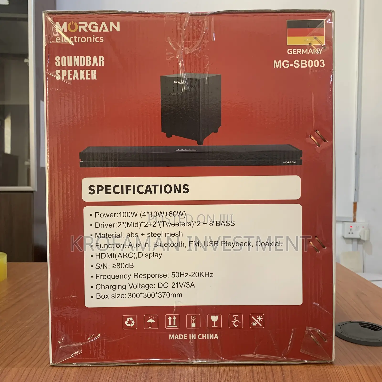 Morgan 30000watt Soundbar With Subwoofer