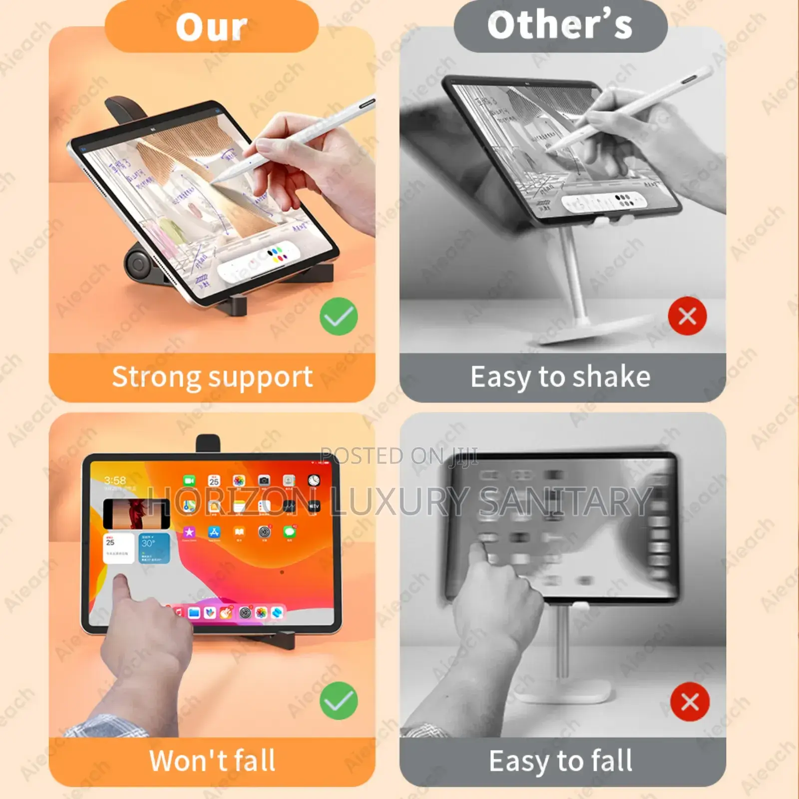 Multifunctional Foldable Tablet And Phone Stand Holder Universal