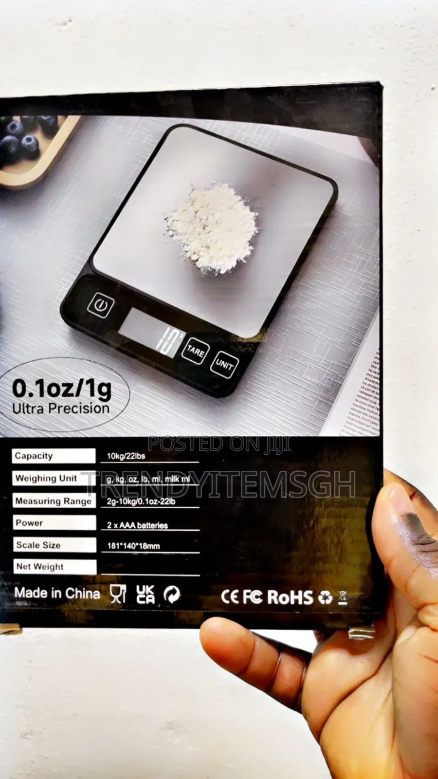 0.1oz/1g to 10kg Ultra Precision Digital Kitchen Scale