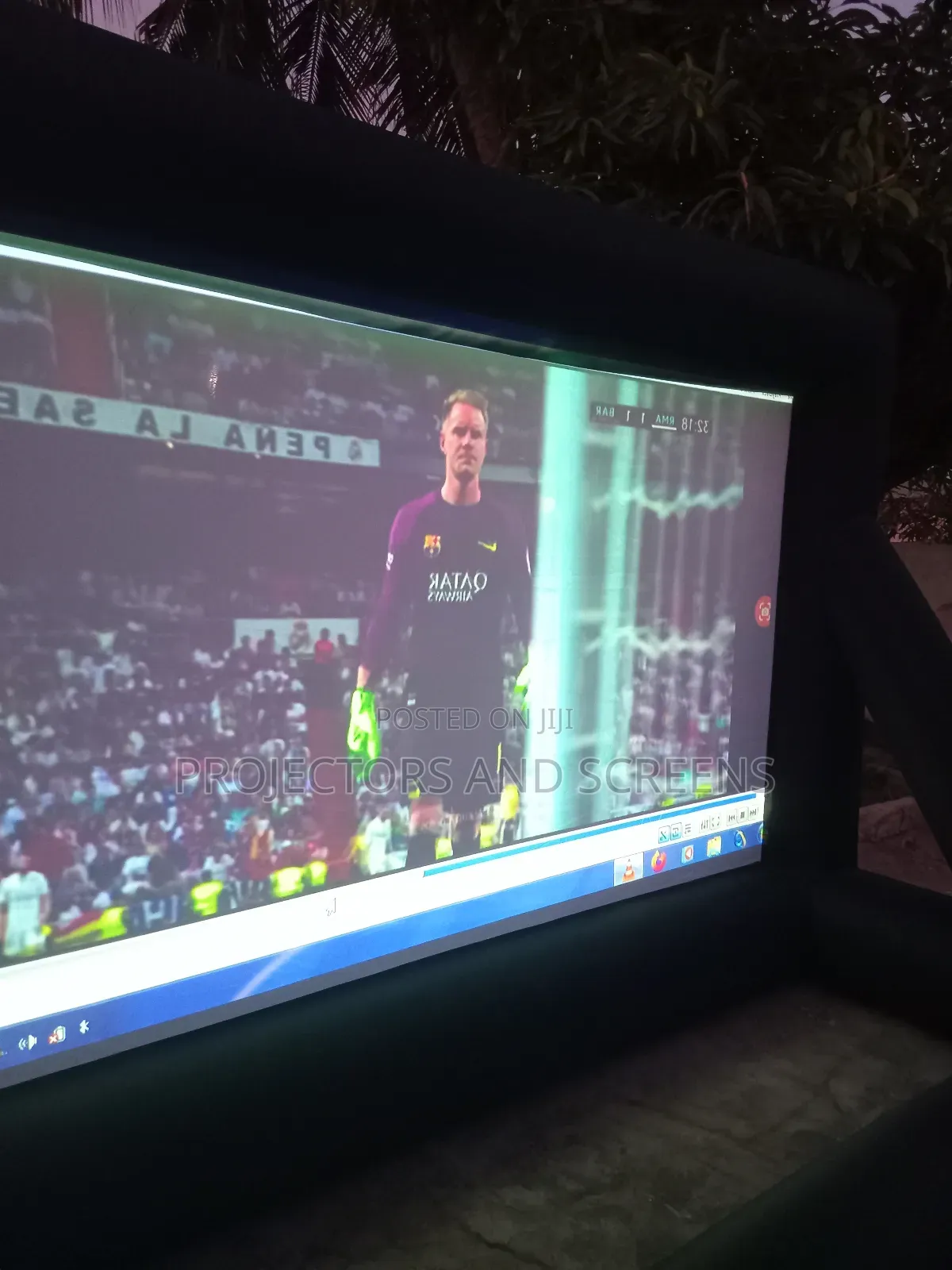 Rent Giant 16ft Outdoor Projector Screen Plus Air Blower Delivery