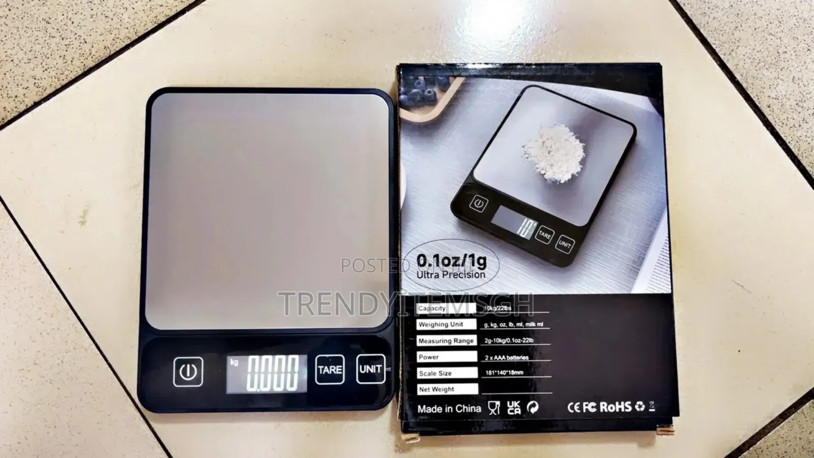 0.1oz/1g to 10kg Ultra Precision Digital Kitchen Scale