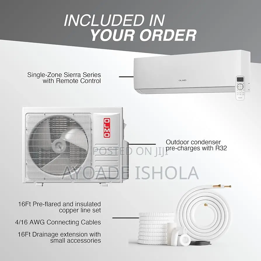 From Usa New Olmo Sierra 2.0 Hp Inverter Ac R32 Gas Wifi Technology