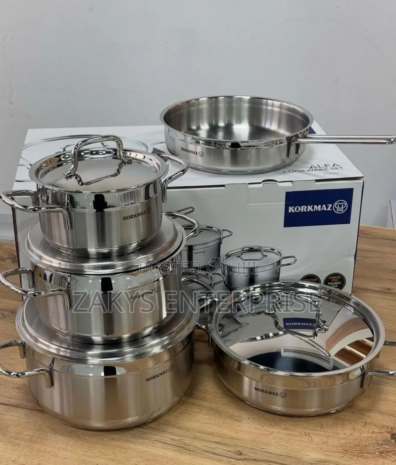 Korkmaz Stainless Steel Cookware 9pcs