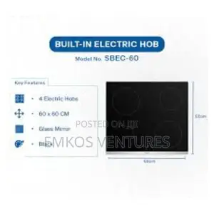 Sigma 4 Burner Electric Hob With Glass Mirror