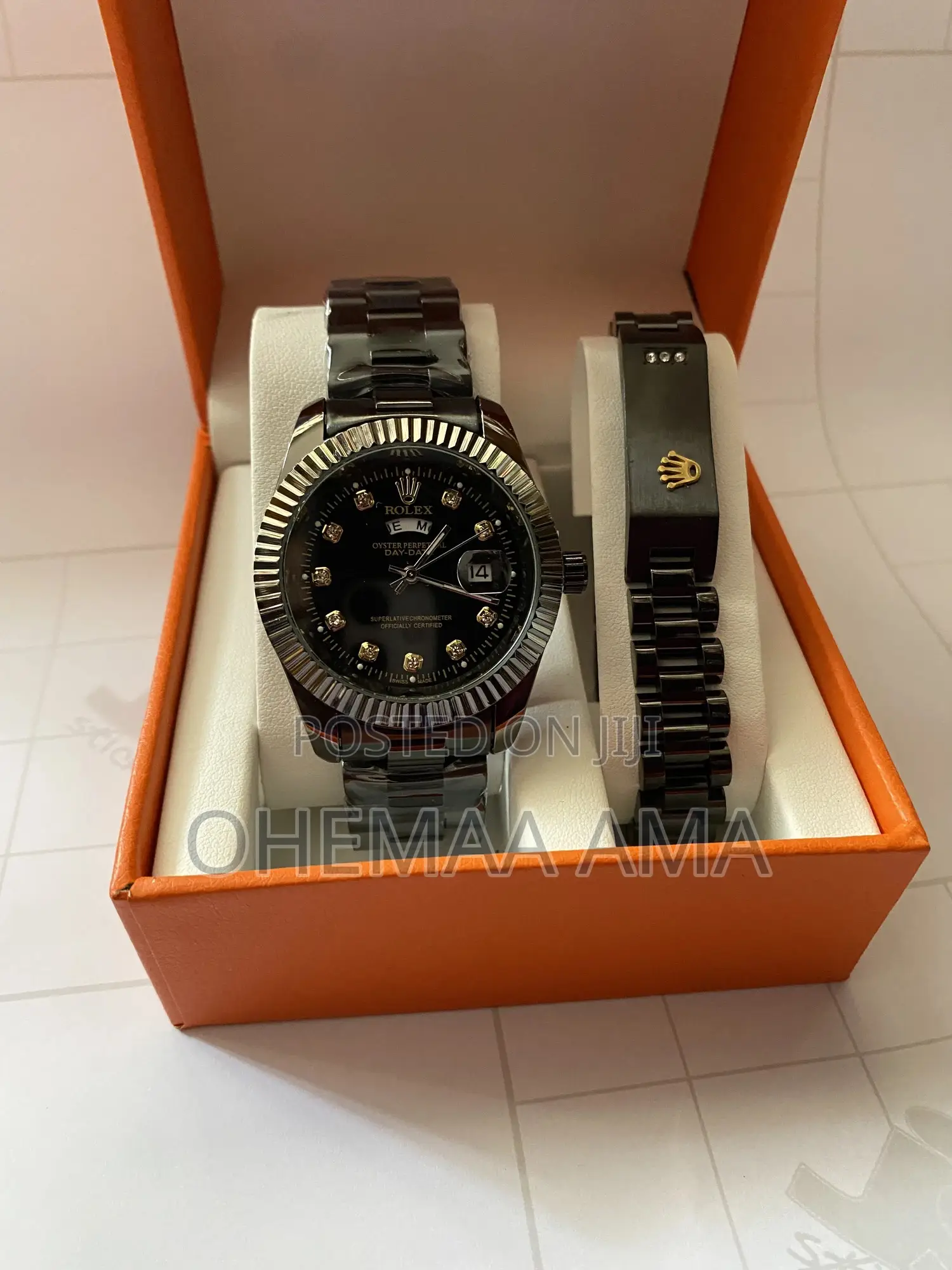 Quality Black Rolex and Bracelet