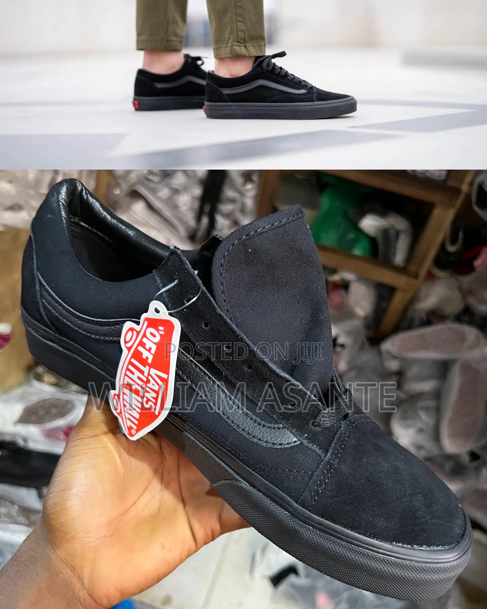 All Black Canvas Vans