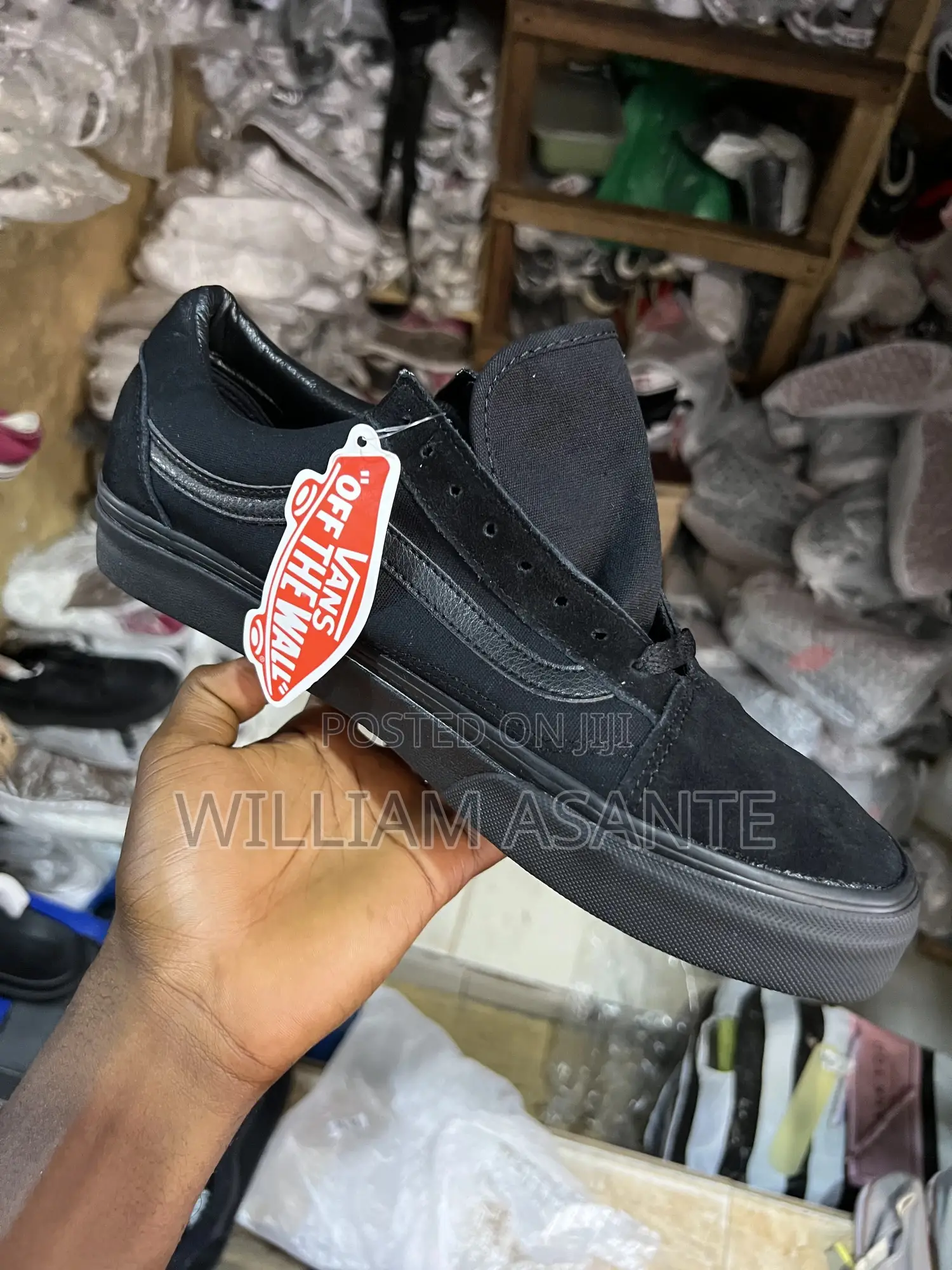 All Black Canvas Vans