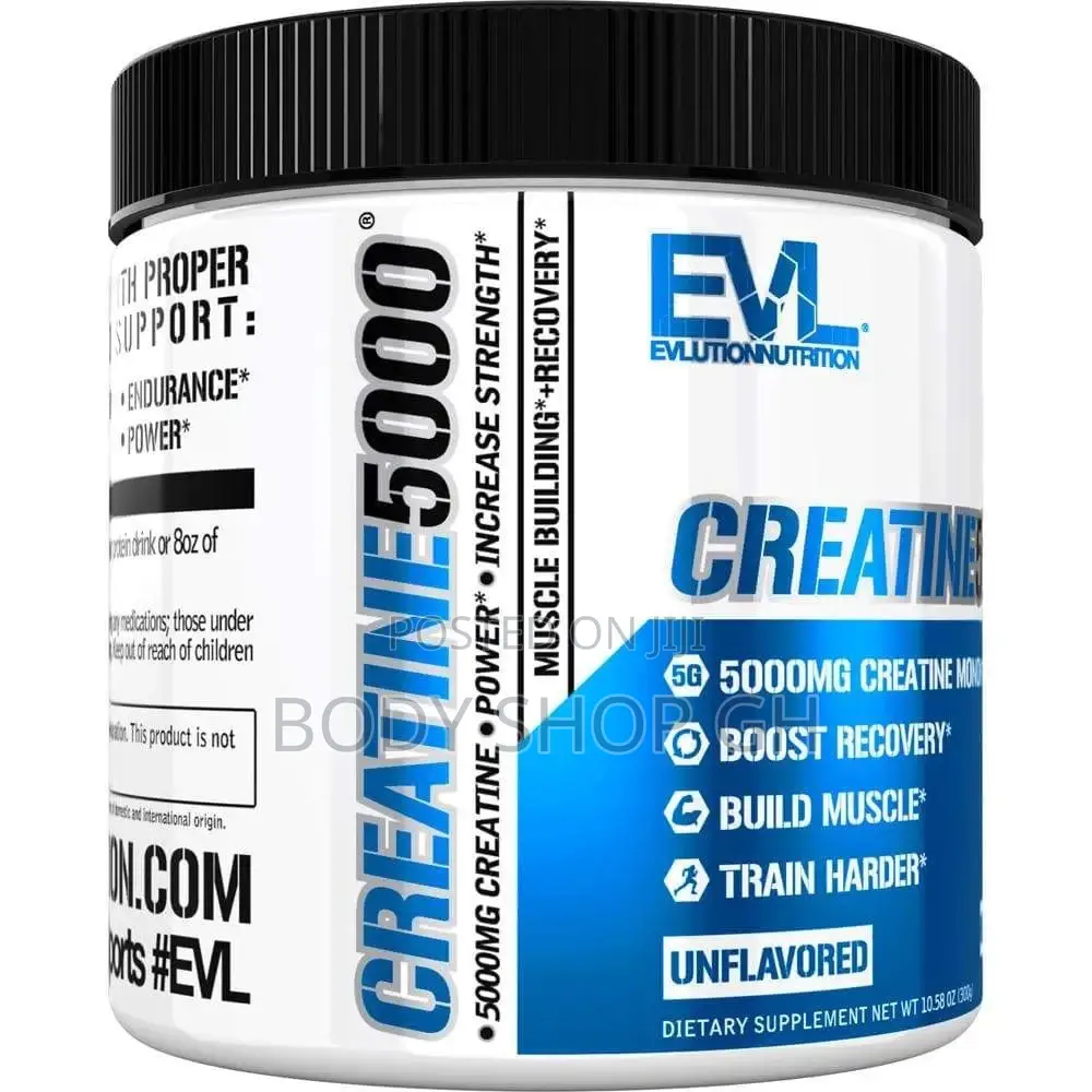 Evlution Creatine Monohydrate 5mg - 100% Pure Platinum for Muscles