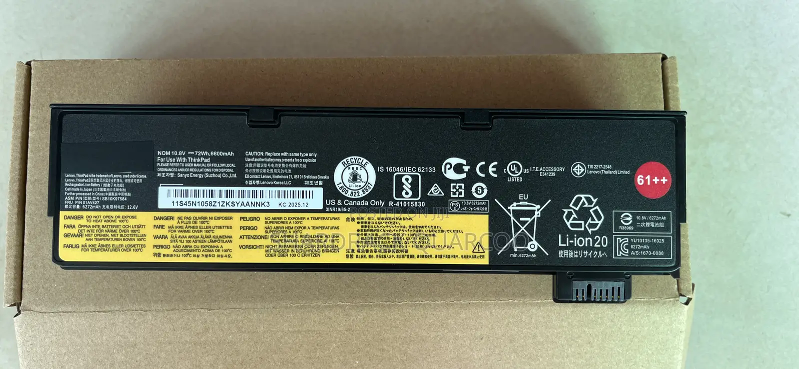 T470 Laptop Battery For Lenovo Thinkpad T480 T570 T580 61++