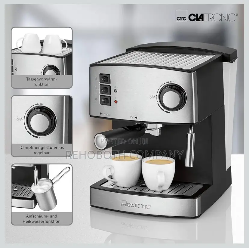 Clatronic Es 3643 Espresso Machine 1.6l Stainless Steel – Coffee Maker