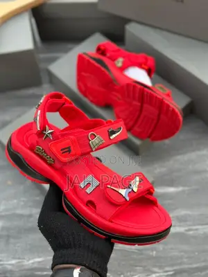 Balenciaga Tourist Logo Embroidered Sandals