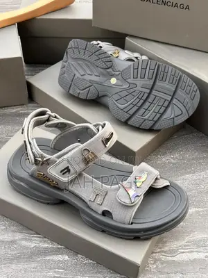 Balenciaga Tourist Logo Embroidered Sandals