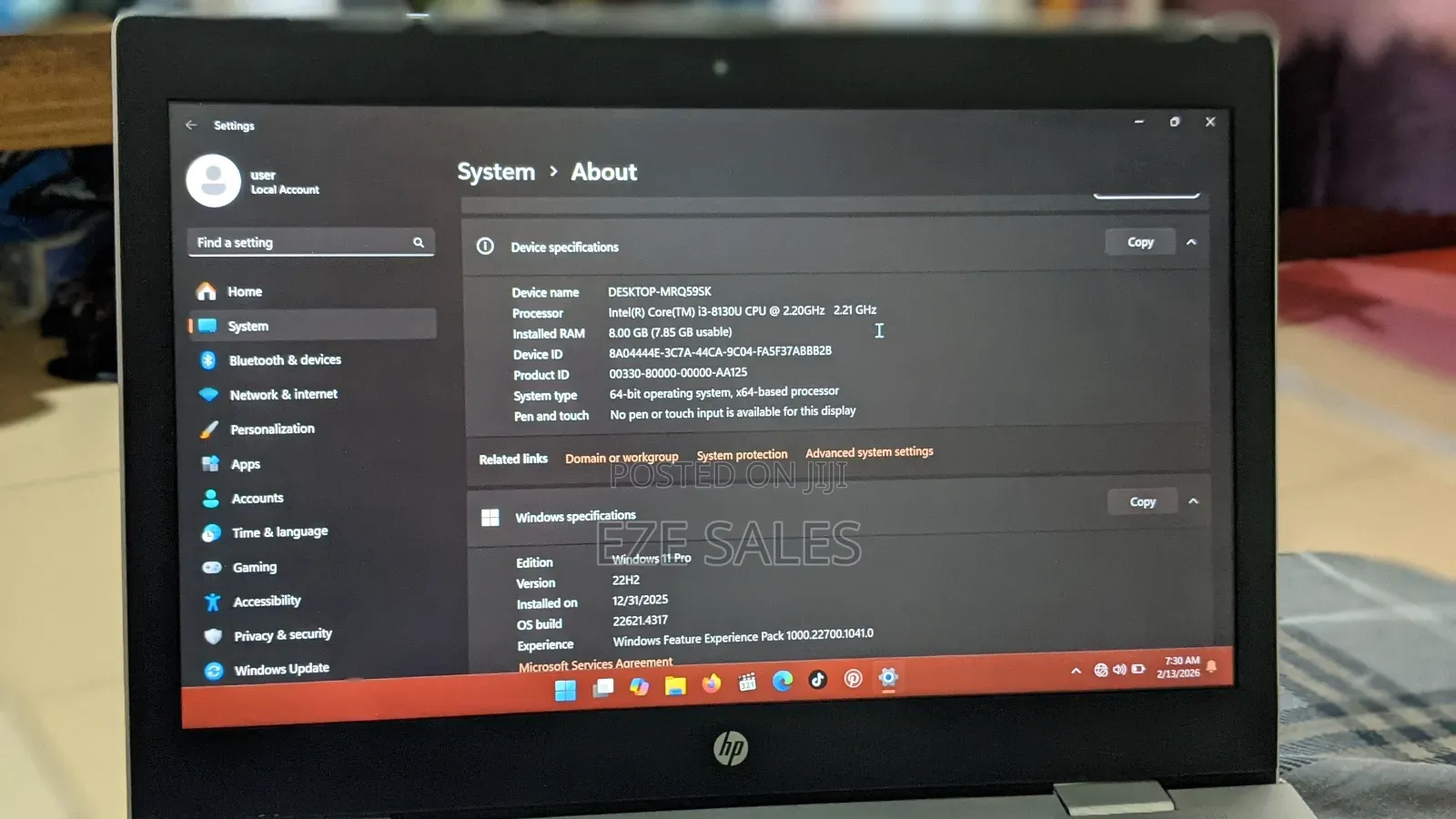 Laptop HP ProBook 640 G4 8GB Intel Core i3 SSD 500GB