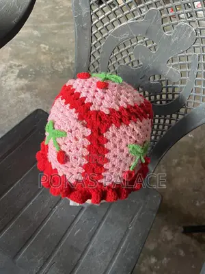 Crochet Cherry Bucket Hat