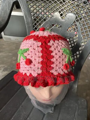 Crochet Cherry Bucket Hat