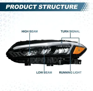 Pair Led Headlights Pair For 2022-2024 Honda Civic Sport Touring