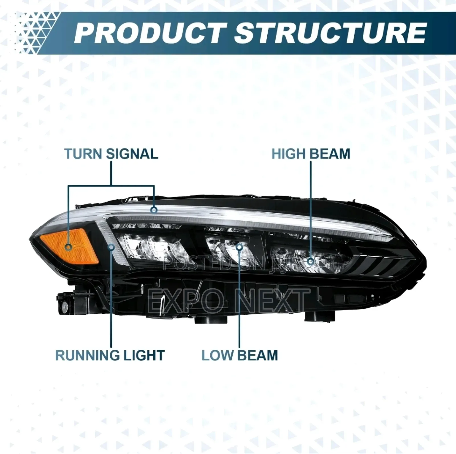 Pair Led Headlights Pair For 2022-2024 Honda Civic Sport Touring