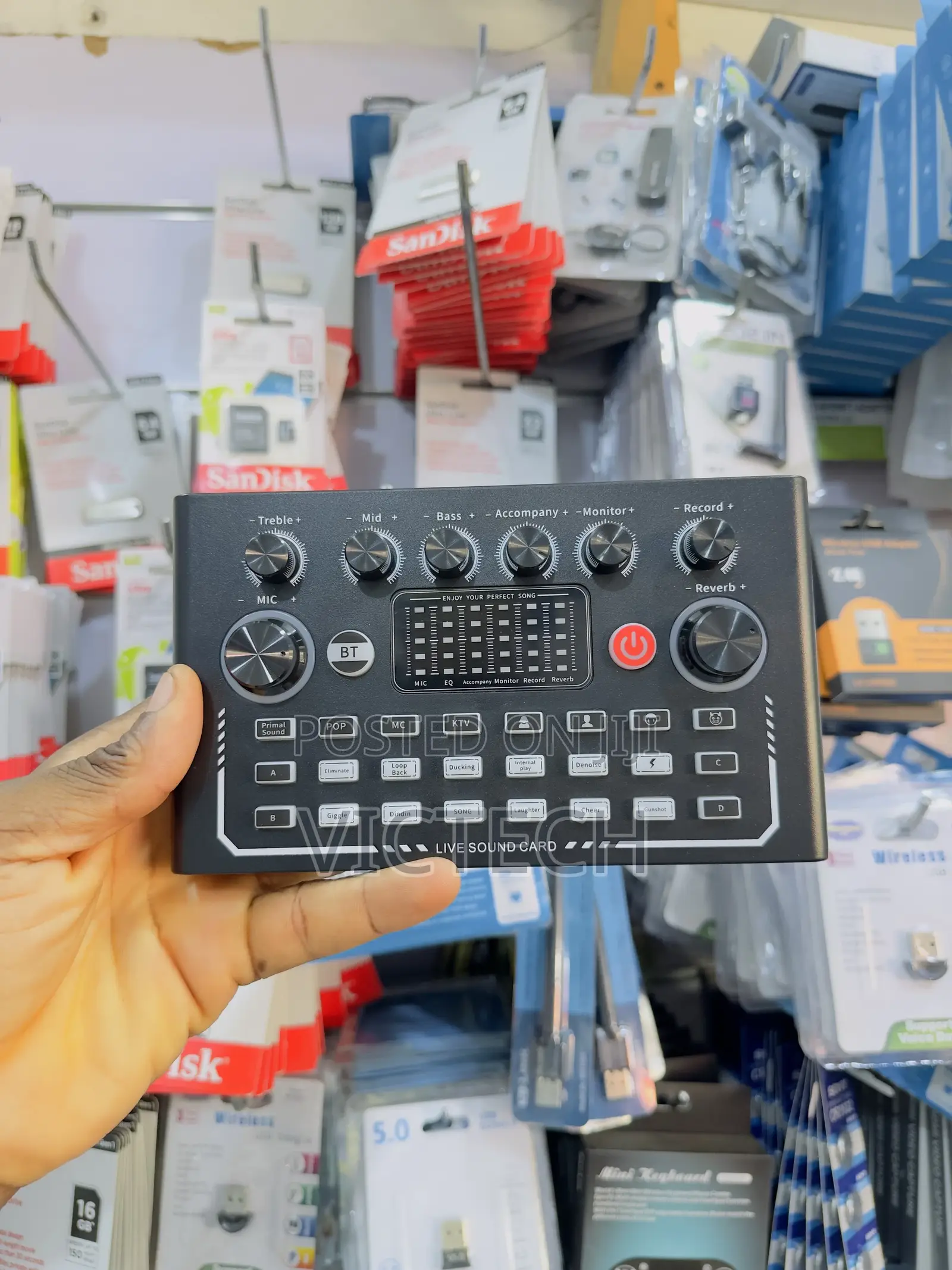 Condenser Microphone With Bluetooth Sound Card