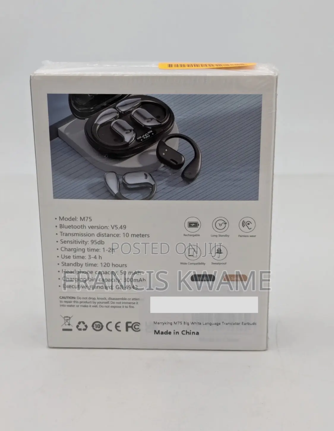 New Bierelaozi 3d Surround Sound Wireless Earphone M75