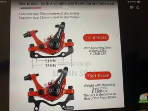Zoom Dual Piston Brake Calipers With Pads