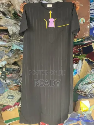 Shortsleeves Black Jalabiya