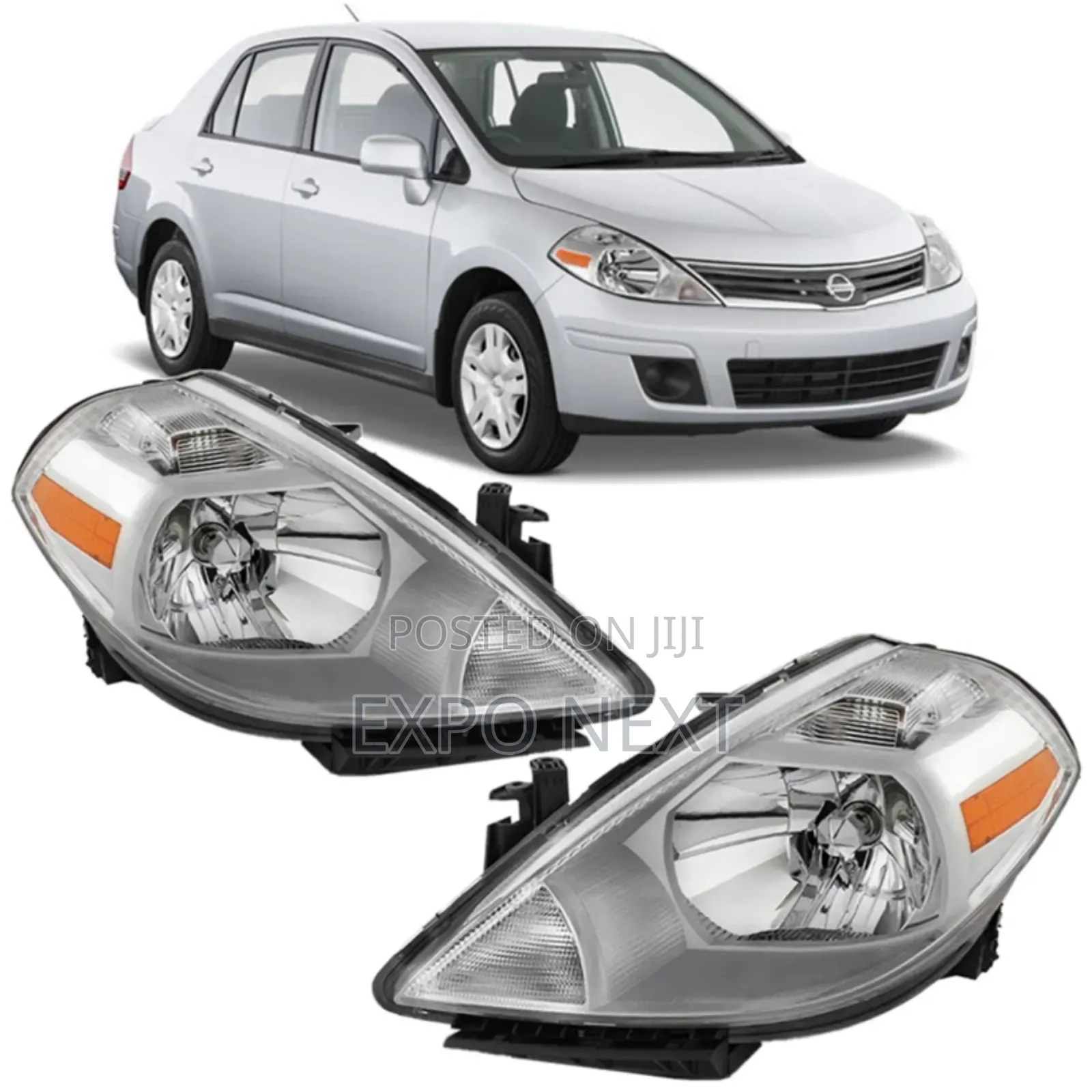 Headlight for Nissan Versa 2007- 2012 Chrome