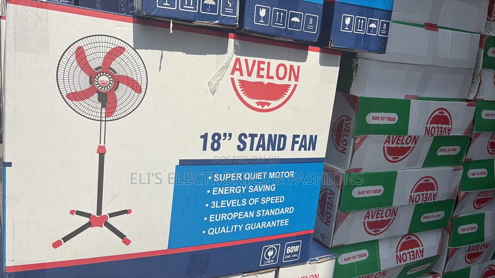 2 Pcs 18” Avelon Standing Hight Speed Fan