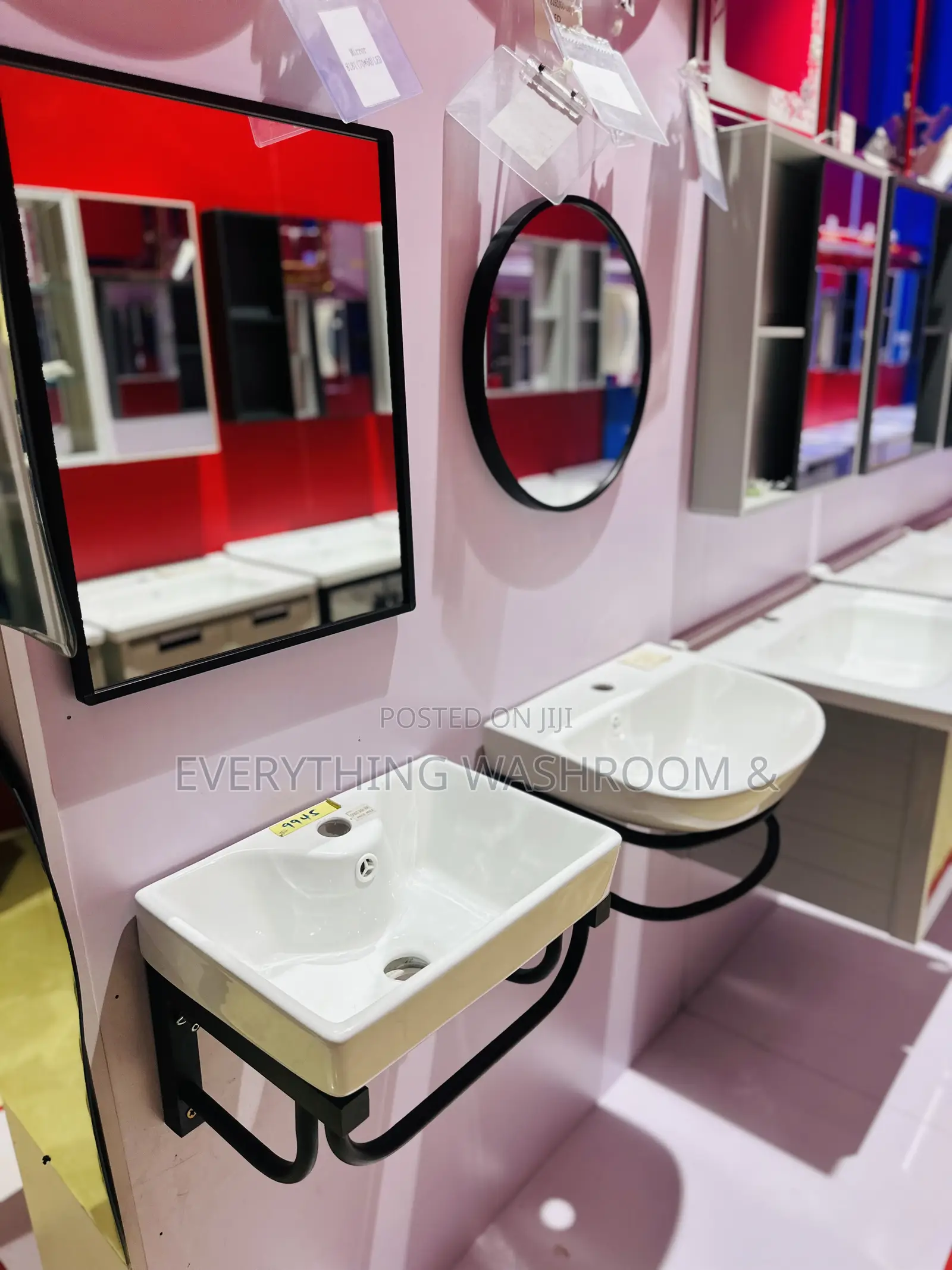 Cute Wash Hand Basin_small Wash Hand Basin and Mirror Set