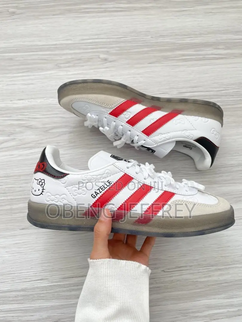 Original Adidas Gazelle White/Red