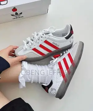 Original Adidas Gazelle White/Red