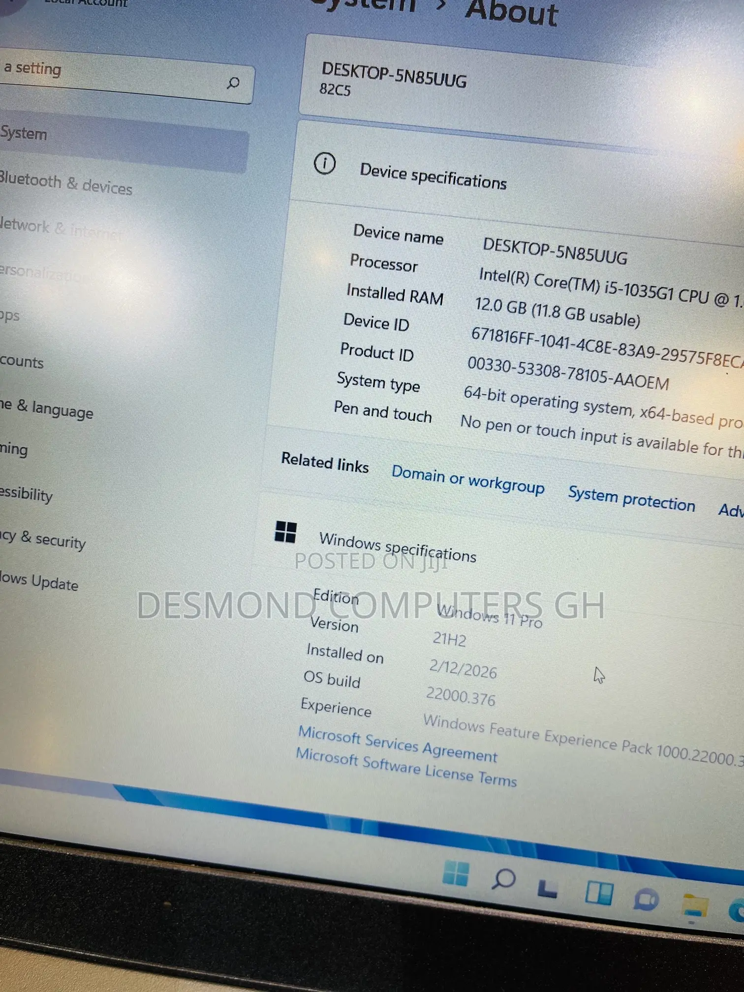 Laptop Lenovo Ideapad 3 12GB Intel Core i5 SSD 256GB