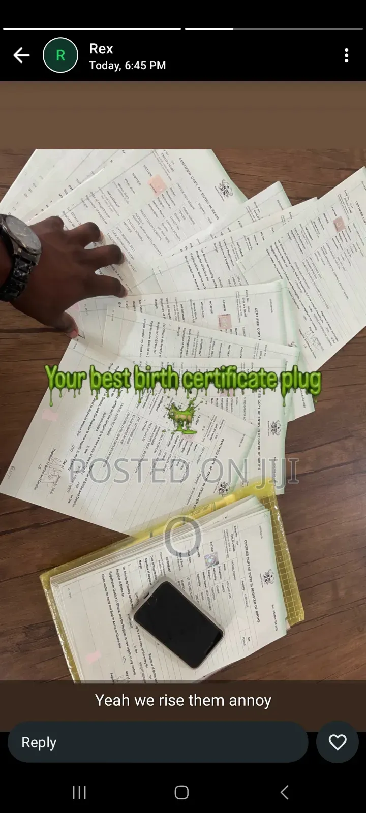 Passport,Birthcertificate,Business Certificate,Afidevite and All
