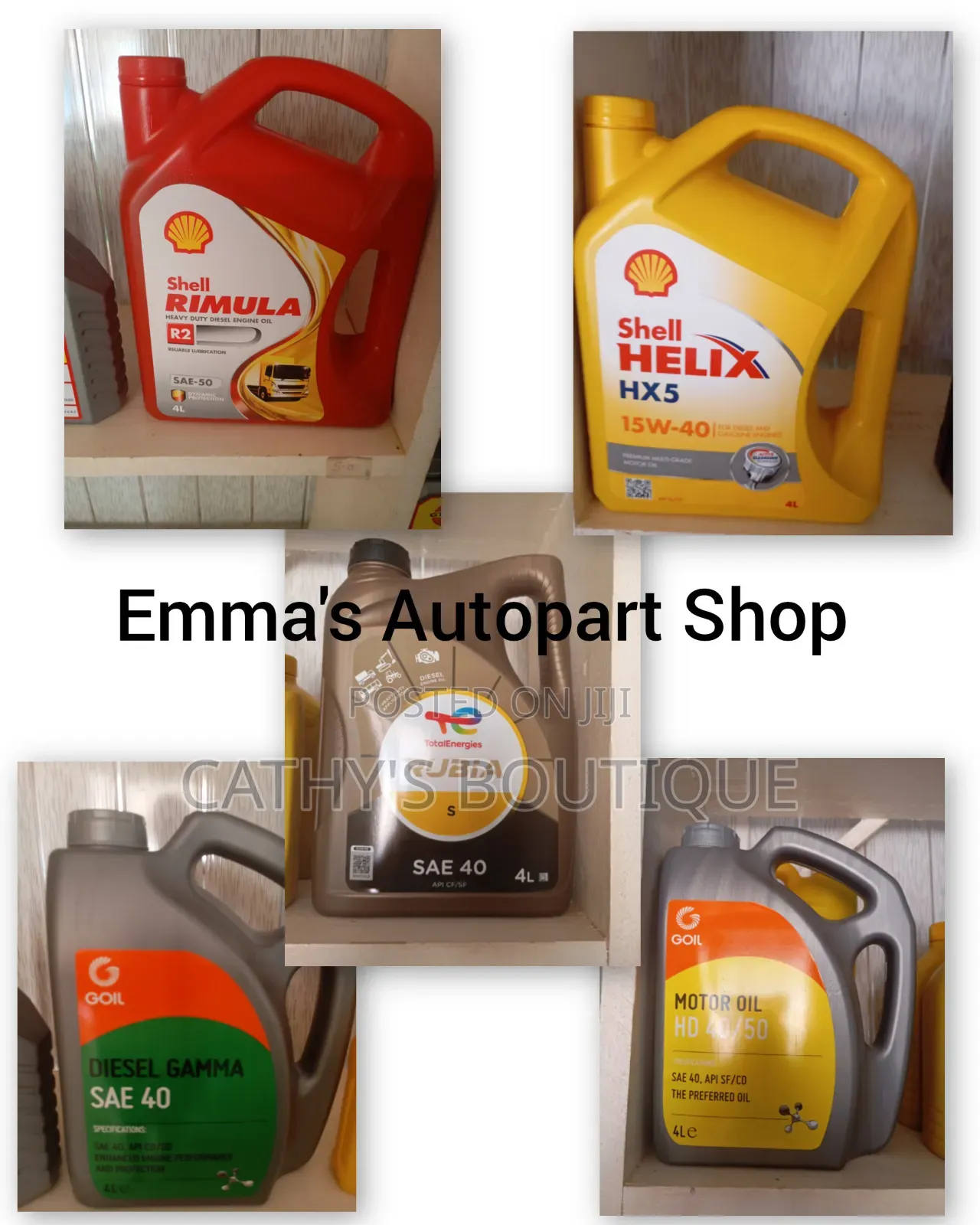 Goil,Total and Shell Engine Oil